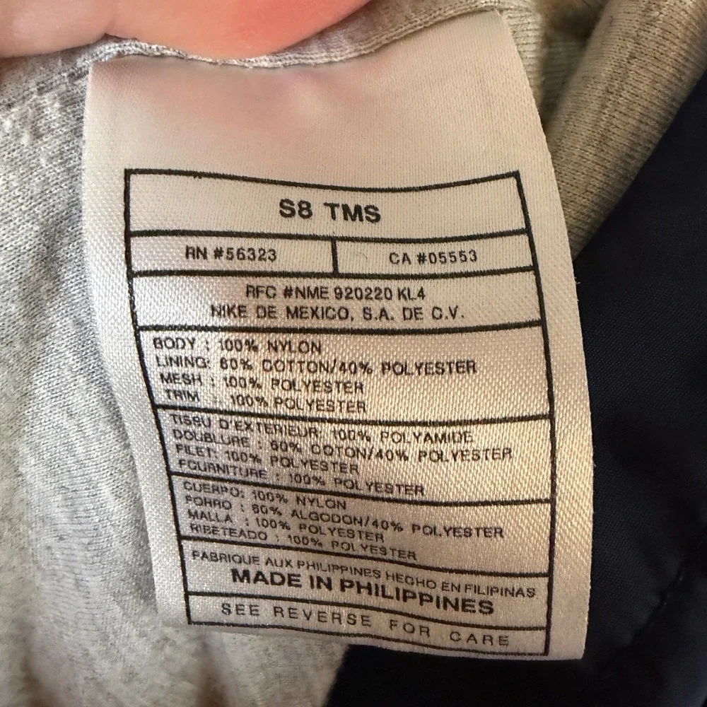 Nike Windbreaker Jacket Mens XXL Navy Blue Vintage 90s Y2K Striped Full Zip Coat